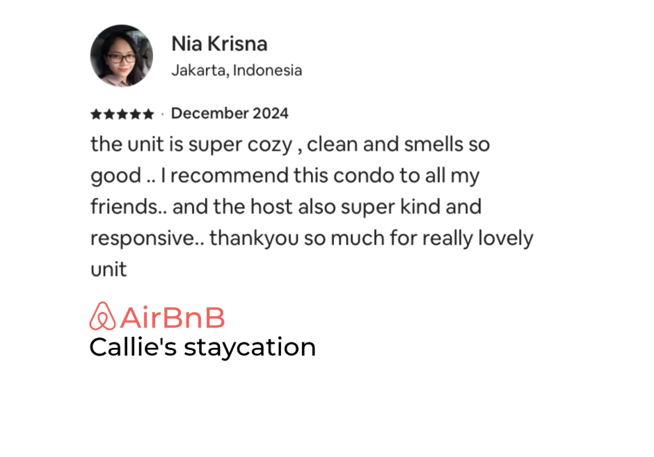 Airbnb Review Screenshot